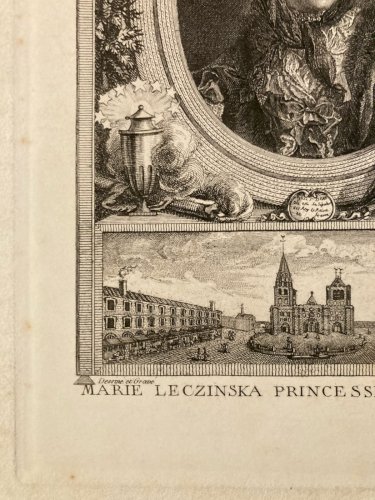 Gravure XIXe Marie Letzinka Princesse De Pologne Etching Pierre Adrien Le