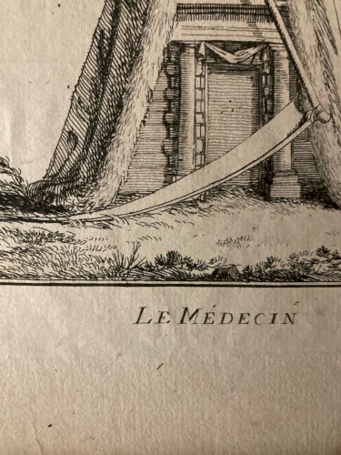 Gravure XIXe Médecin Docteur A Identifier Art Femme Faux Lithographie