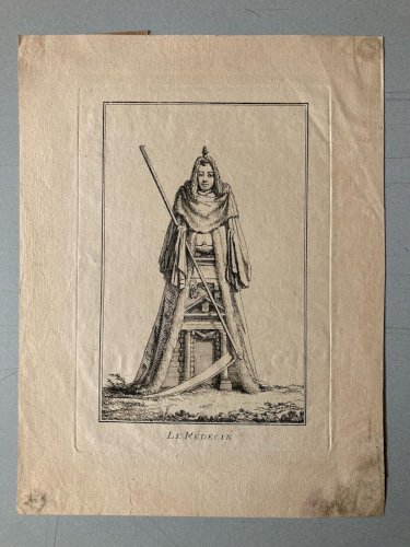 Gravure XIXe Médecin Docteur A Identifier Art Femme Faux Lithographie