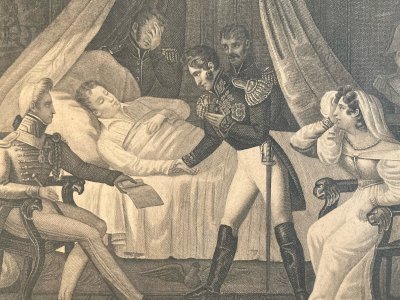 19th Century Engraving Death Of Napoleon 2 To Identify Art, Ancient History Personality