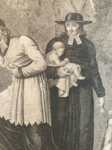 Gravure XIXe Saint Vincent De Paul Paule a identifier Art Ancien Etching Old