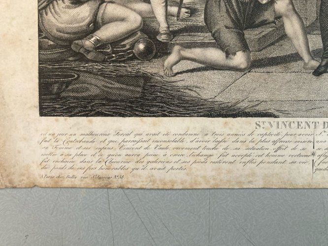 Gravure XIXe Saint Vincent De Paul Paule Old a identifier Art Ancien Etching