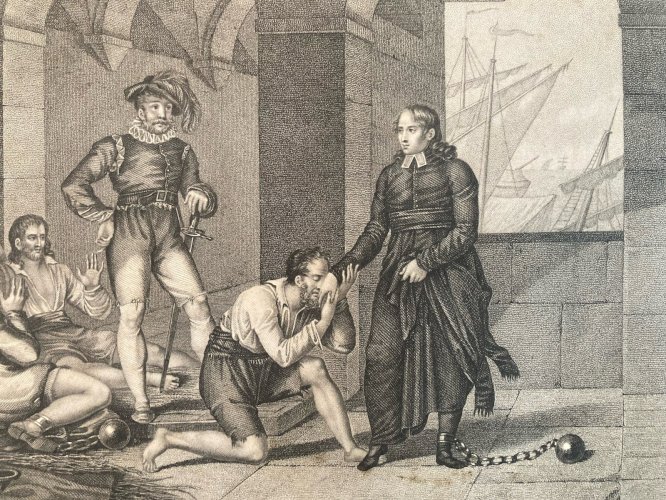 Gravure XIXe Saint Vincent De Paul Paule Old a identifier Art Ancien Etching