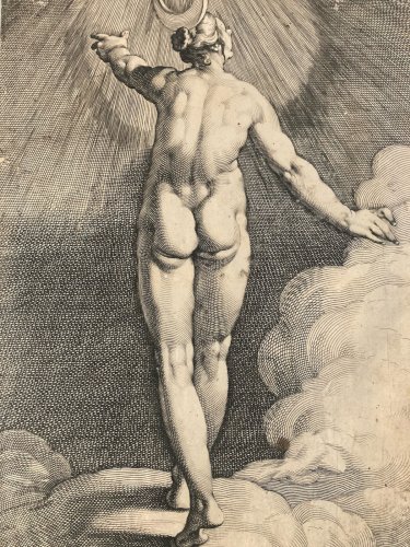 Gravure XVIe 1591 Jacob Matham Cornelis van Haarlem Diane Comme La Lune Original