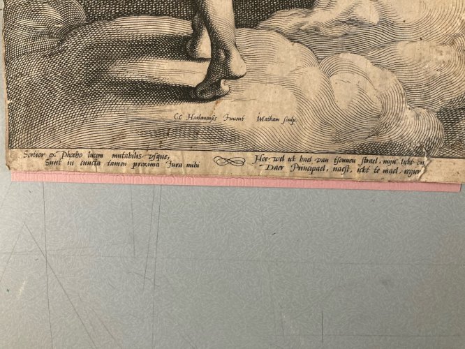 Gravure XVIe 1591 Jacob Matham Cornelis van Haarlem Diane Comme La Lune Original