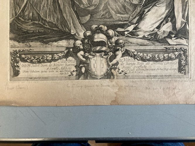 Gravure XVIIe Michel Dorigny Simon Voui  Vierge Marie La Madone des Jésuites Art