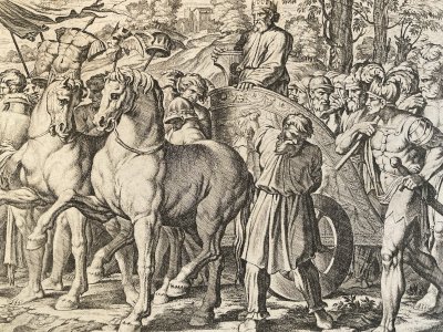 18th Century Engraving Or Before Nicolas Chapron Engraving Old Art Horse Animal
