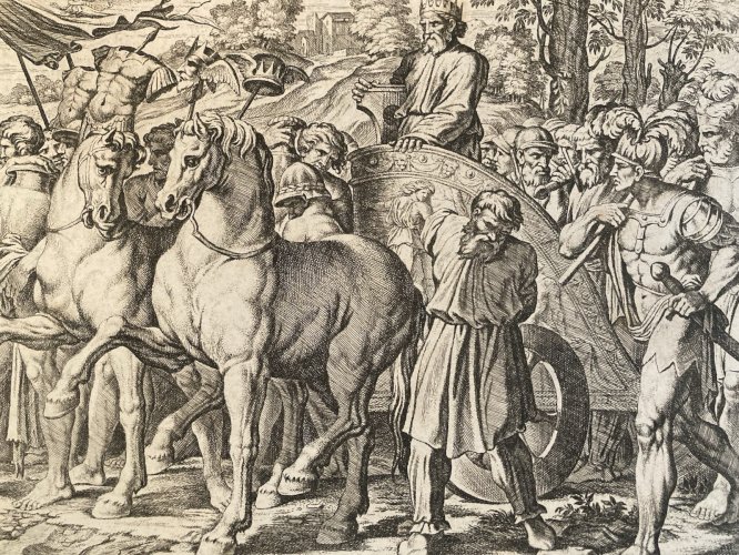 Gravure XVIIIe Ou Avant Nicolas Chapron Engraving Art Ancien Old Cheval Animal