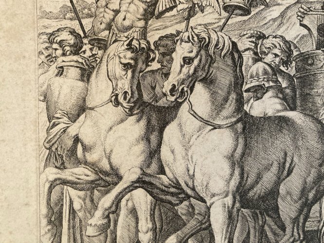 Gravure XVIIIe Ou Avant Nicolas Chapron Engraving Art Ancien Old Cheval Animal