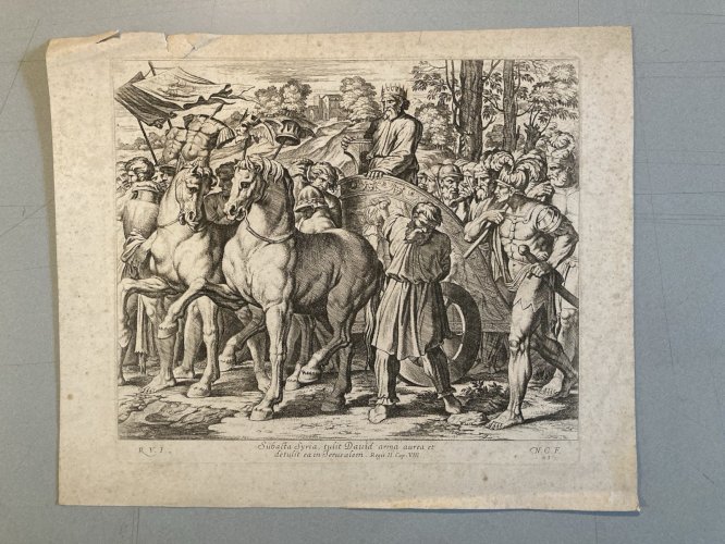 Gravure XVIIIe Ou Avant Nicolas Chapron Engraving Art Ancien Old Cheval Animal