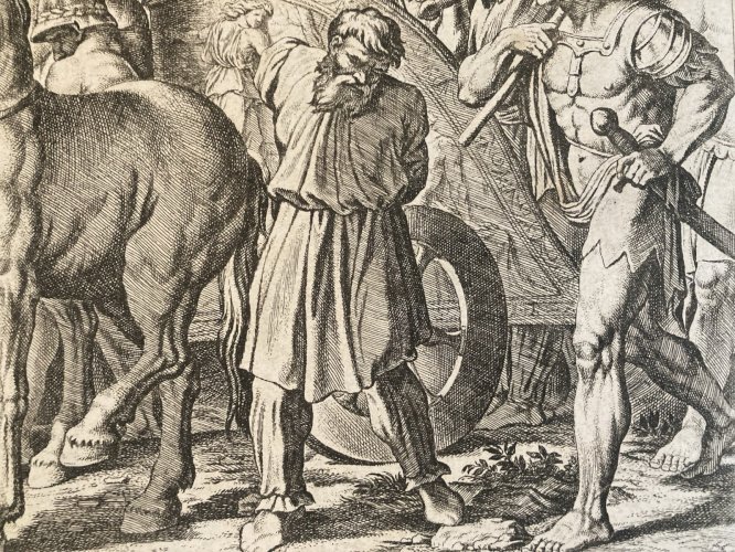 Gravure XVIIIe Ou Avant Nicolas Chapron Engraving Art Ancien Old Cheval Animal