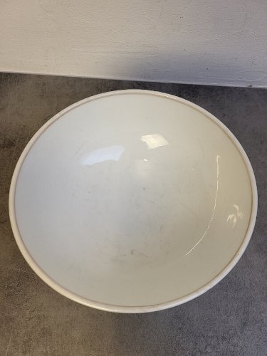 GROS BOL EN PORCELAINE BLANCHE ET DORURE