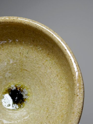 Gros bol, vide poche, céramique Japonaise artisanale glaçage de cendres type Iga