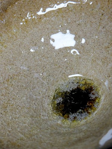 Gros bol, vide poche, céramique Japonaise artisanale glaçage de cendres type Iga