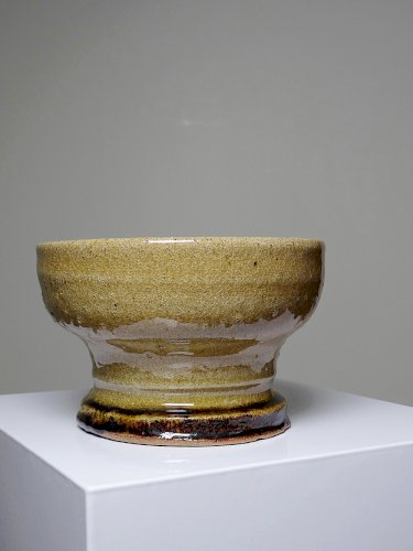 Gros bol, vide poche, céramique Japonaise artisanale glaçage de cendres type Iga