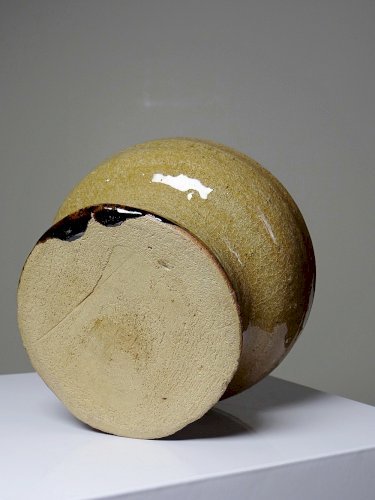 Gros bol, vide poche, céramique Japonaise artisanale glaçage de cendres type Iga