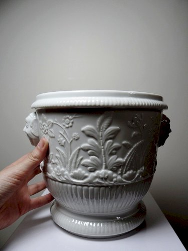 Gros cache pot/seau à champagne porcelaine Haviland Limoges repro St Cloud