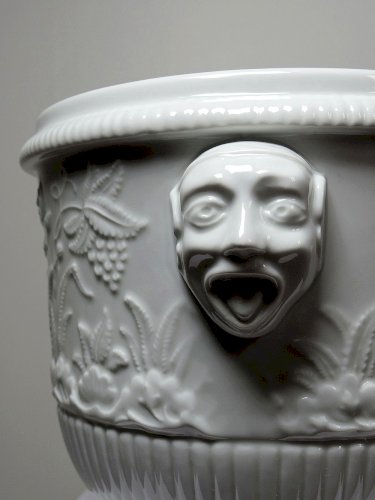 Gros cache pot/seau à champagne porcelaine Haviland Limoges repro St Cloud