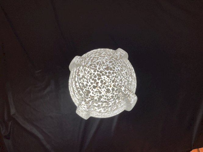 Gros GLOBE obus lustre PLAFONNIER ART DÉCO 1930 BUILDING SKYSCRAPER