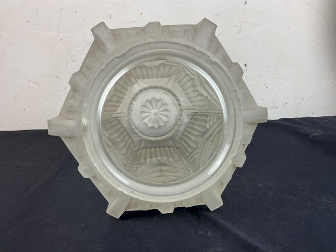 Gros GLOBE obus lustre PLAFONNIER ART DÉCO 1930 BUILDING SKYSCRAPER