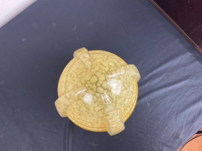 Gros GLOBE obus lustre PLAFONNIER ART DÉCO 1930 BUILDING SKYSCRAPER