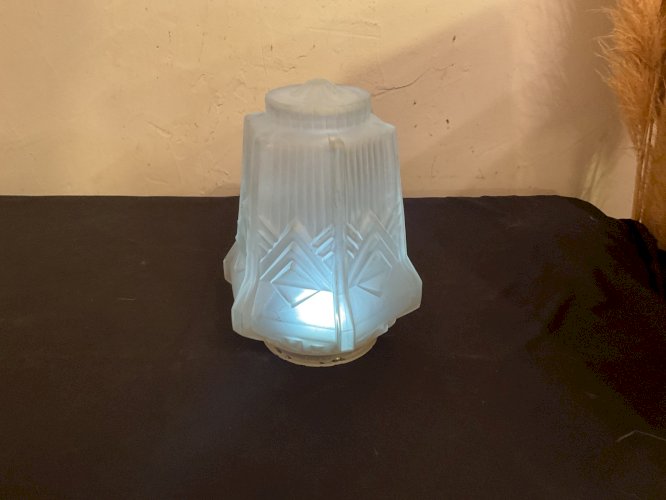 Gros GLOBE obus lustre PLAFONNIER ART DÉCO 1930 BUILDING SKYSCRAPER