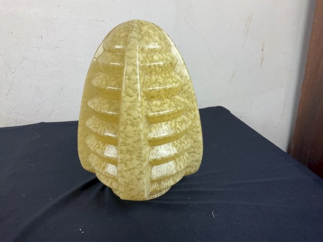 Gros GLOBE obus lustre PLAFONNIER ART DÉCO 1930 BUILDING SKYSCRAPER