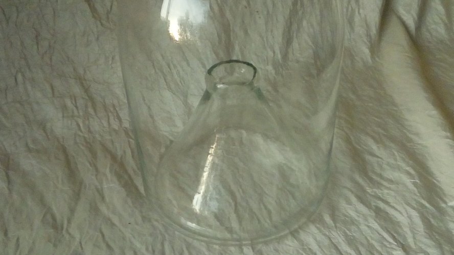 GROS GOBE MOUCHE PIEGE A GUÊPE EN VERRE SOUFFLE FIN 19 EME MODELE A SUSPENDRE*