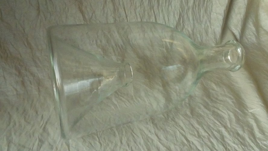 GROS GOBE MOUCHE PIEGE A GUÊPE EN VERRE SOUFFLE FIN 19 EME MODELE A SUSPENDRE*