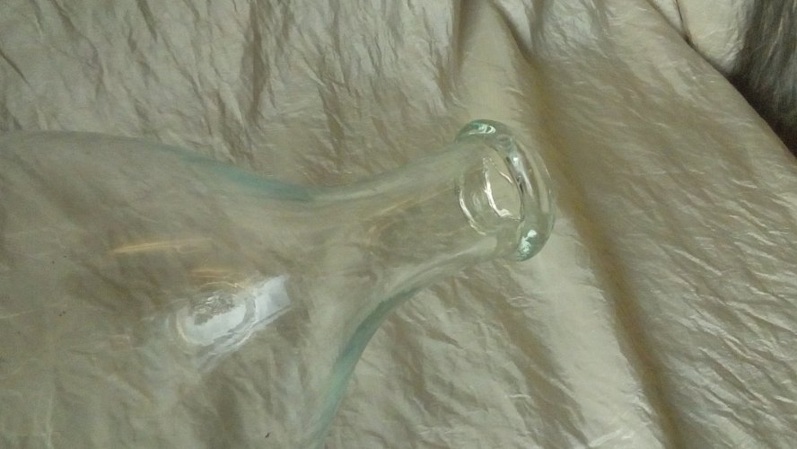 GROS GOBE MOUCHE PIEGE A GUÊPE EN VERRE SOUFFLE FIN 19 EME MODELE A SUSPENDRE*