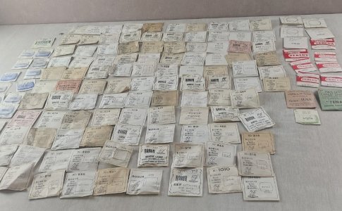 Large batch of glasses/windows for watches, Robur, Verlux, Tena