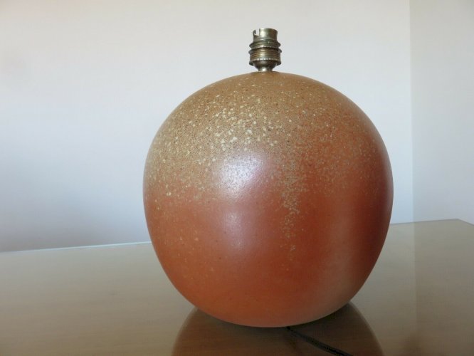 GROS PIED DE LAMPE  BOULE  EN CERAMIQUE ANNEES 50 60 