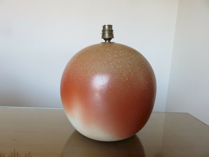 GROS PIED DE LAMPE  BOULE  EN CERAMIQUE ANNEES 50 60 