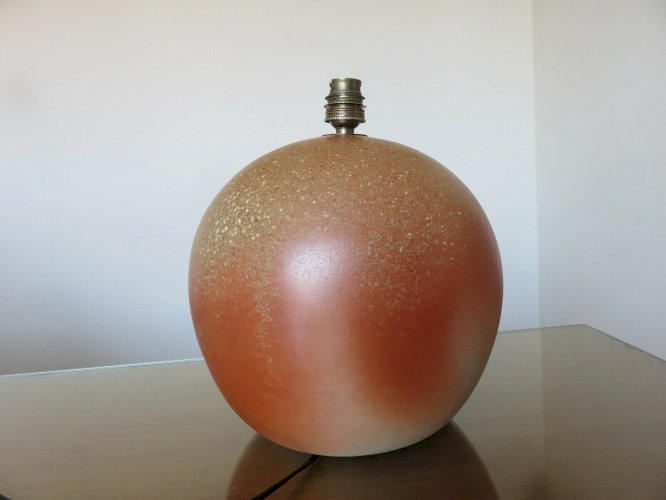 GROS PIED DE LAMPE  BOULE  EN CERAMIQUE ANNEES 50 60 