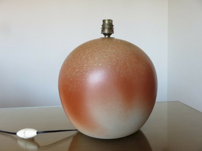 GROS PIED DE LAMPE  BOULE  EN CERAMIQUE ANNEES 50 60 