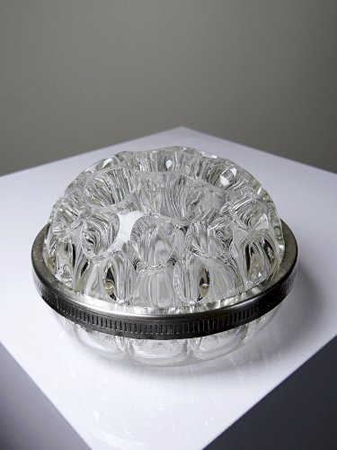 Gros pique fleurs en cristal cerclage métal argenté vintage Reims 31 alvéoles