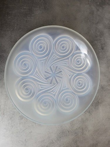 GROSSE COUPE CENTRE DE TABLE ART DECO ETLING FRANCE OPALESCENT