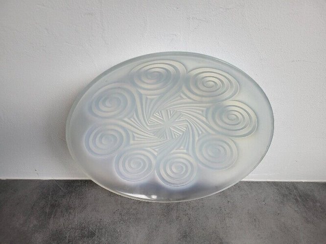 GROSSE COUPE CENTRE DE TABLE ART DECO ETLING FRANCE OPALESCENT