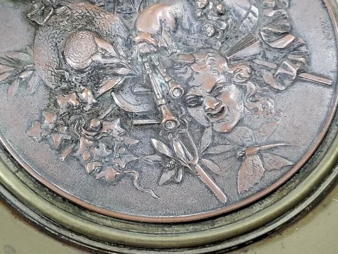 GROSSE COUPE EN BRONZE SIGNEE HINGRE DE 35 CM DE HAUT DU XIX ème SIECLE