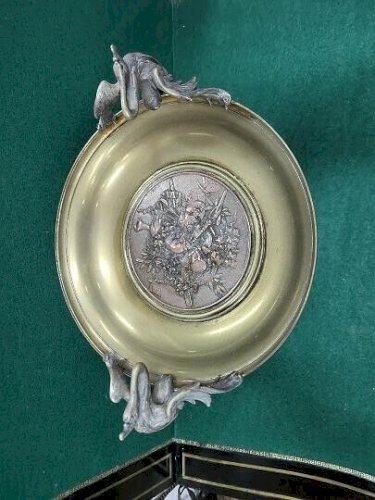 GROSSE COUPE EN BRONZE SIGNEE HINGRE DE 35 CM DE HAUT DU XIX ème SIECLE