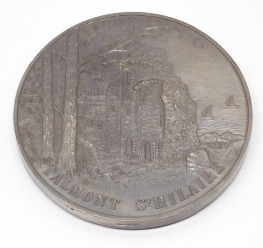 -GROSSE MEDAILLE BRONZE  TALMONT ST HILAIRE TALUS MUNID 1974 COLLECTION  D