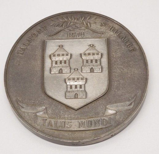 -GROSSE MEDAILLE BRONZE  TALMONT ST HILAIRE TALUS MUNID 1974 COLLECTION  D