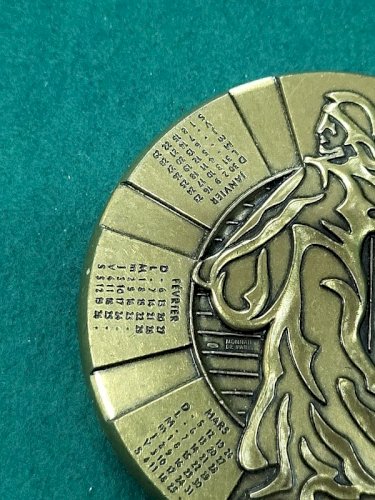 GROSSE MEDAILLE DE TABLE EN BRONZE SEMEUSE CALENDRIER 2000 N° 115
