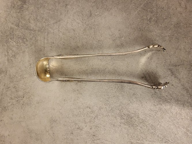 GROSSE PINCE GRIFFE A SUCRE EN METAL ARGENTE