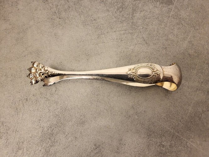 GROSSE PINCE GRIFFE A SUCRE EN METAL ARGENTE