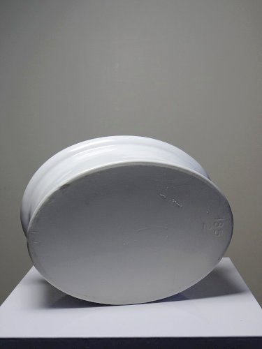 Grosse terrine en faïence blanche vintage tête de lièvre, lapin