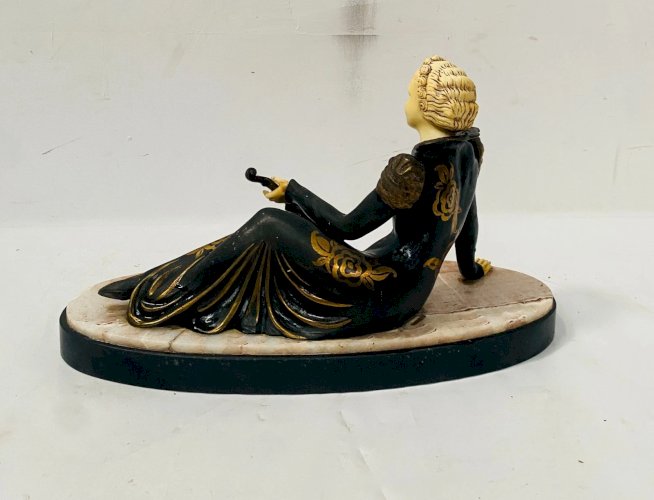 Groupe Art Déco en régule et marbre XX siècle