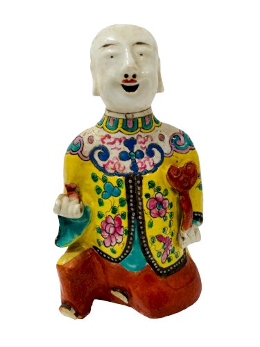 Groupe en porcelaine polychrome " Le Siffleur " XX siècle