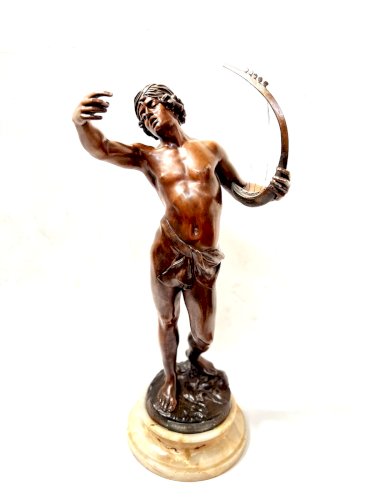 Groupe en régule "David devant Saul "par G BAREAU  XIX siècle