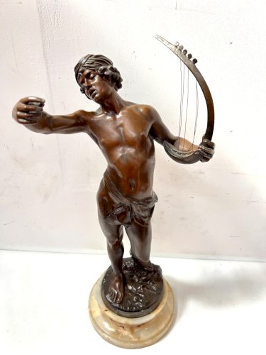 Groupe en régule "David devant Saul "par G BAREAU  XIX siècle